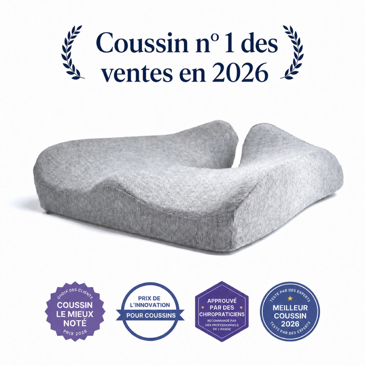 Coussin orthopédique Lynelia, modèle ergonomique