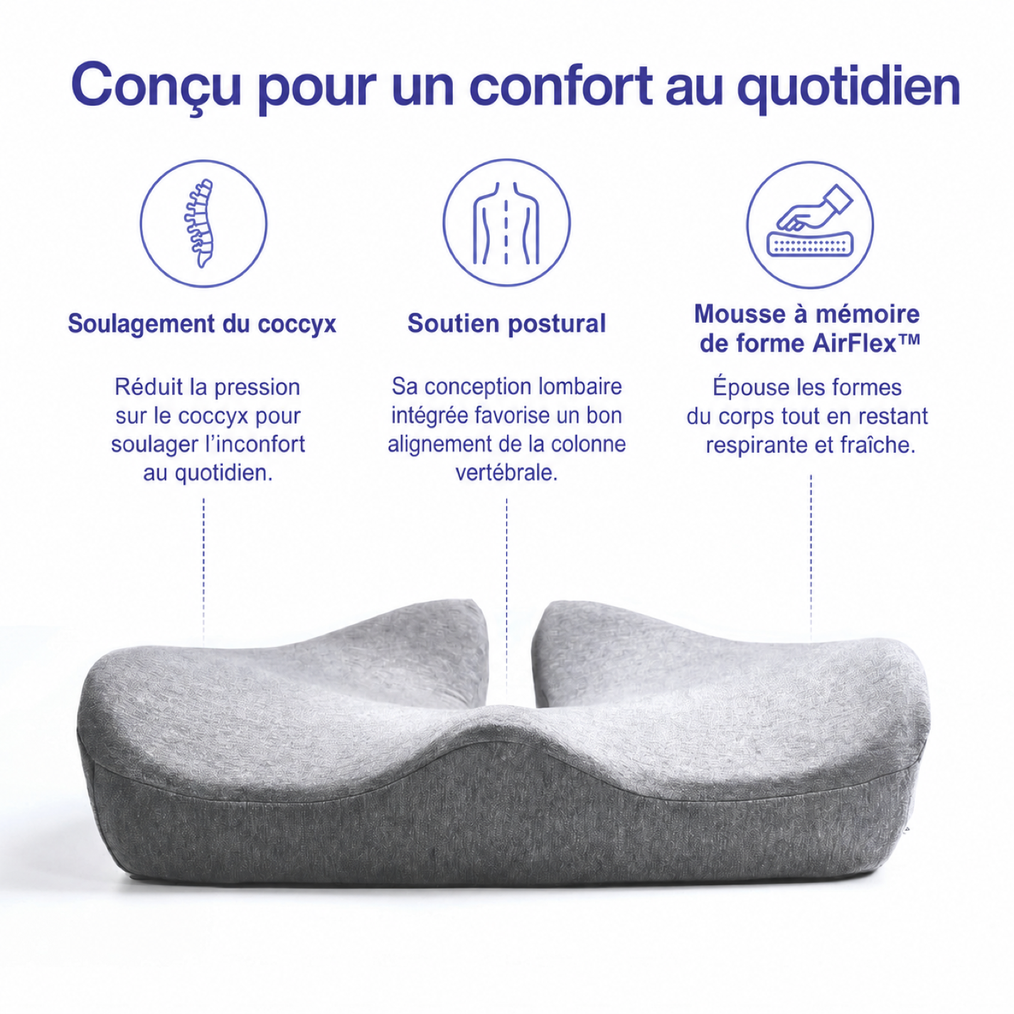 Bénéfices du coussin orthopédique Lynelia
