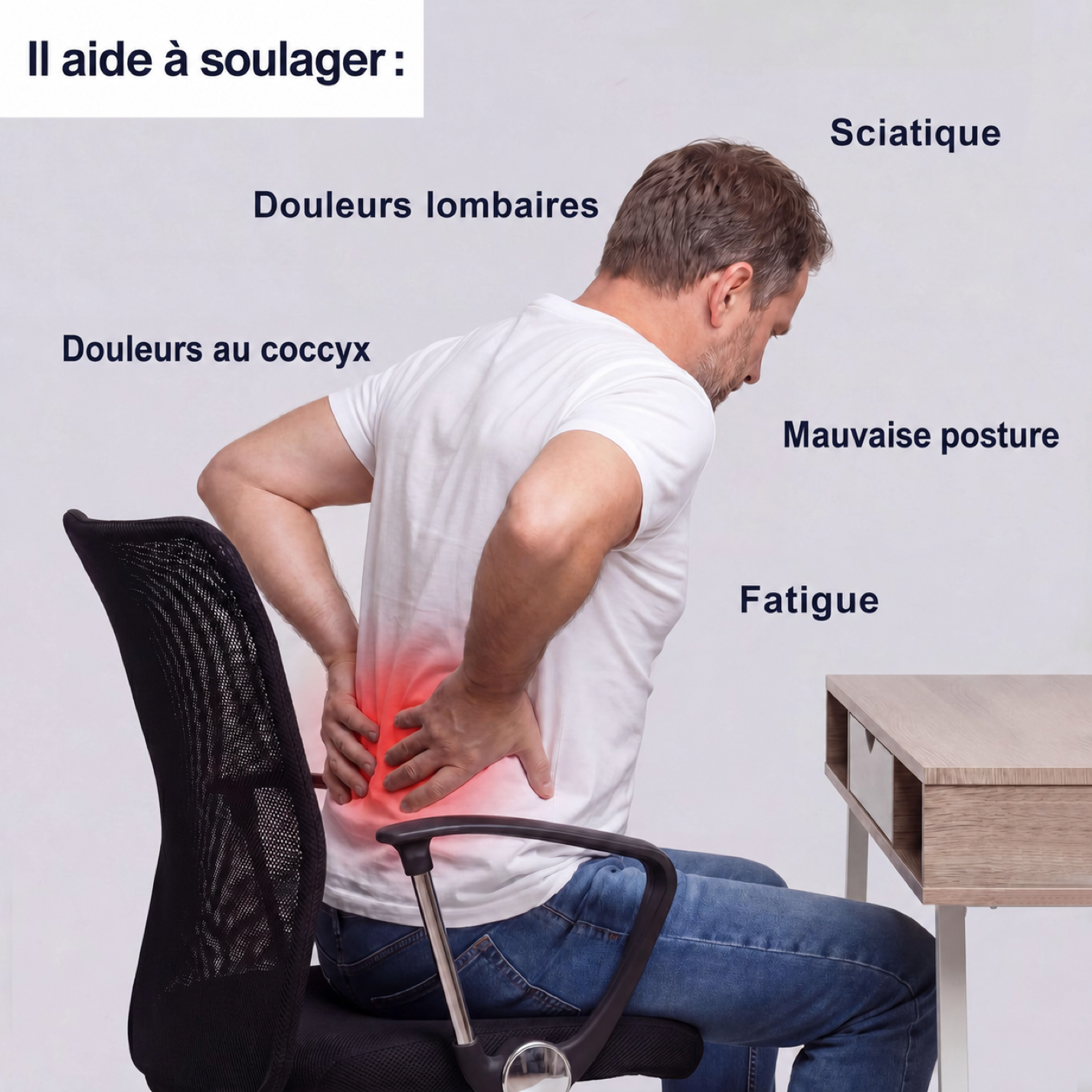 Coussin orthopédique Lynelia en utilisation