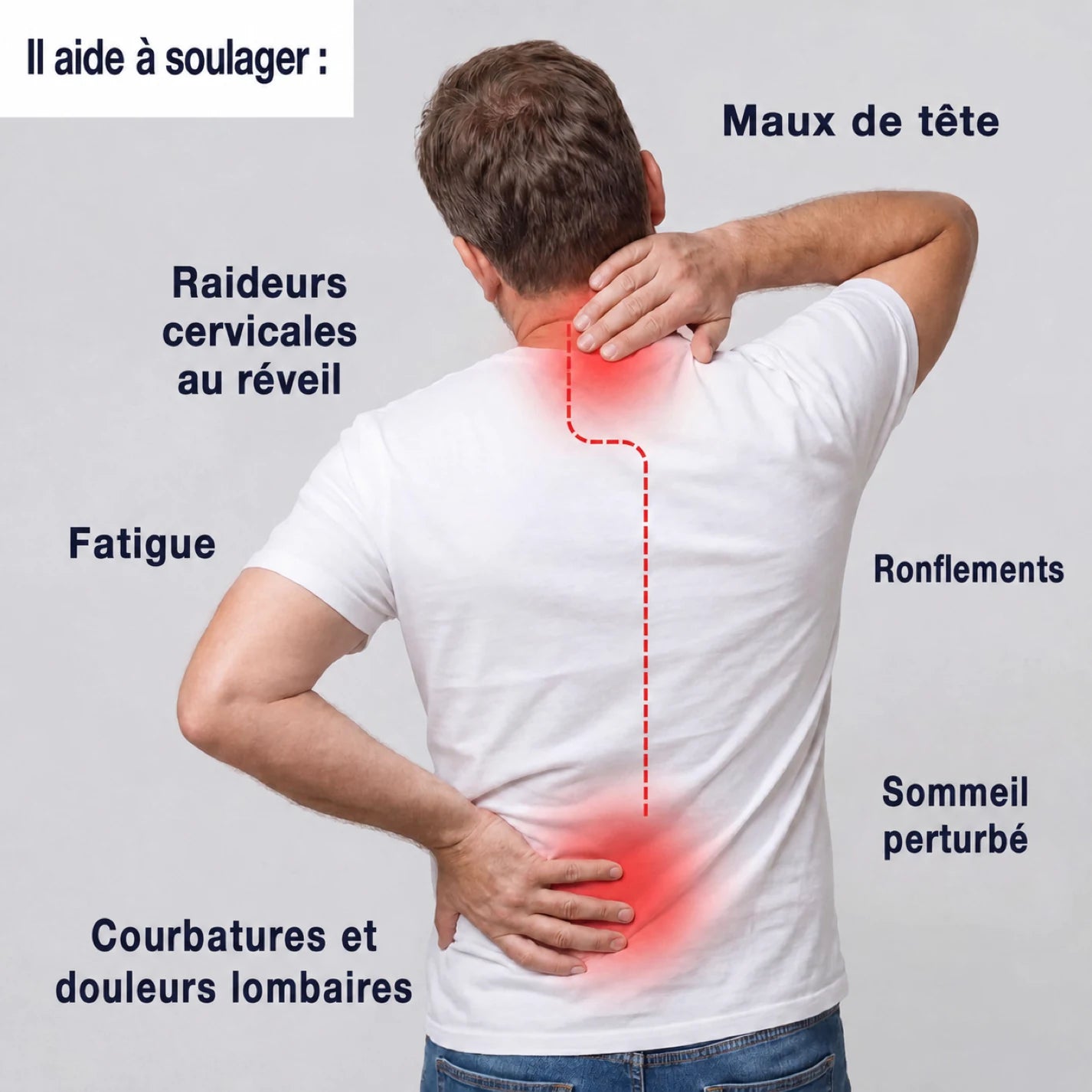 Douleurs que l’oreiller cervical Lynelia aide à soulager